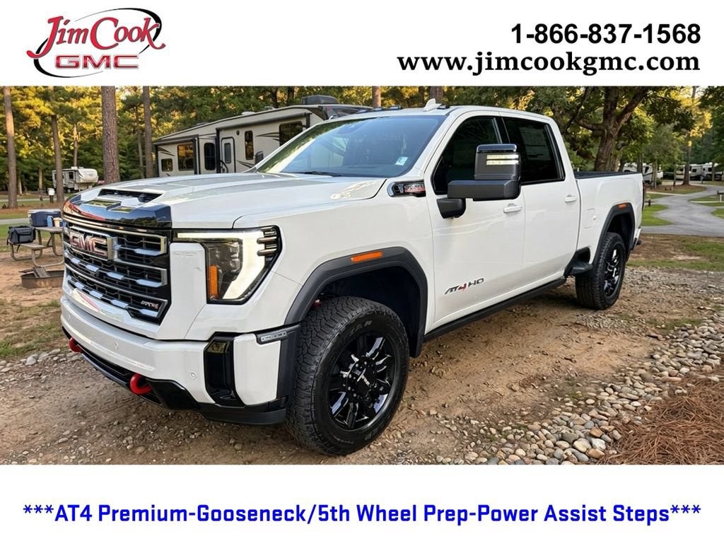 2026 GMC Sierra 2500 HD AT4 in Coastal Dune — front three-quarter view